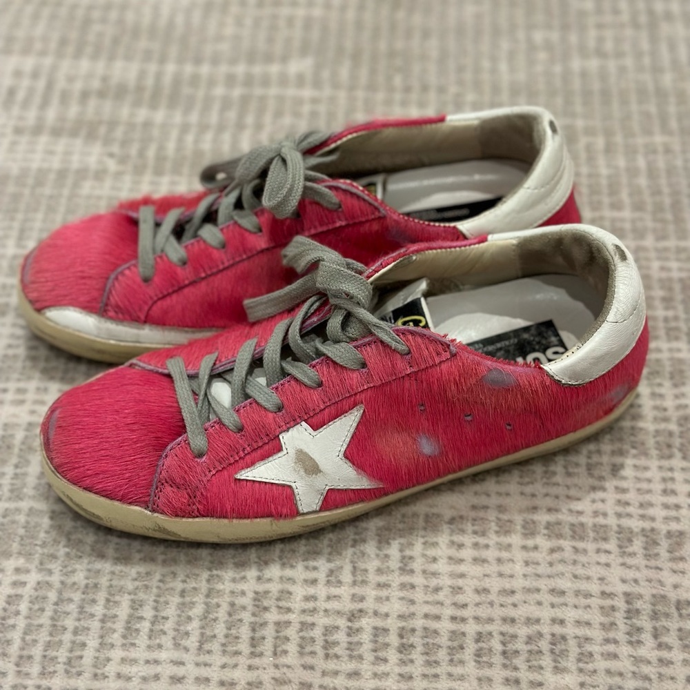 Golden goose sneakers with pink pony hair, lightly worn, size 38 - Picture 6 of 6
